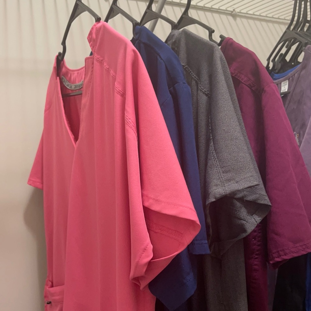 Scrub tops size Large